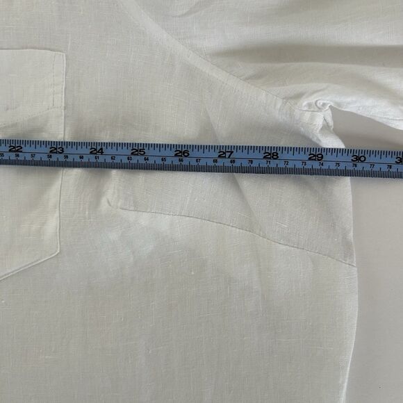 Lauren Ralph Lauren Linen Shirt Womens Sz 3XL White Tunic Long Sleeve Minimalist - Picture 7 of 11